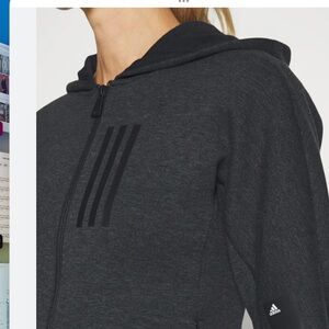 Adidas Women’s Full-Zip Hoodie – Size M (Charcoal Gray)